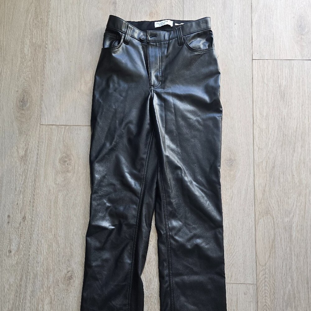 Faux leather pants